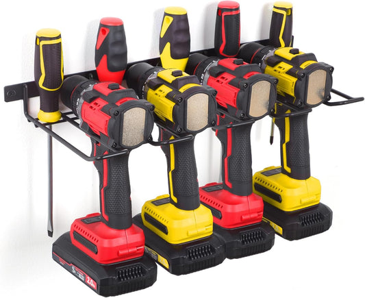 Reliahom Power Tool Organizer - Heavy Duty Cordless Drill Holder Wall Mount for Garage & Workshop | Quick Installation