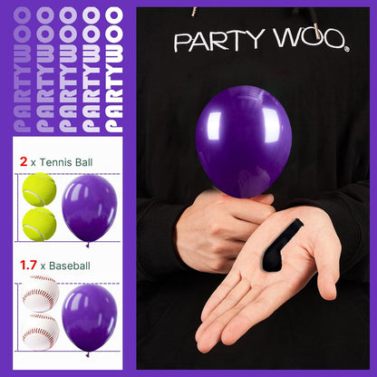 PartyWoo Dark Purple Balloons - 50 Pcs Mini 5-Inch Royal Purple for Graduation & Celebrations