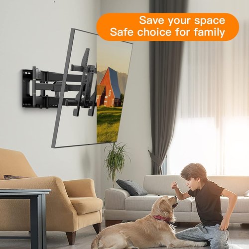 FORGING MOUNT Heavy Duty TV Wall Mount - Dual Articulating Arms for 50-90 Inch Screens, Full Motion, 198lbs Capacity