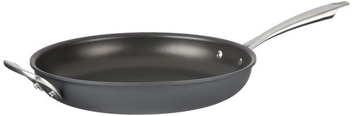 Cuisinart Dishwasher Safe Hard-Anodized 12-Inch Open Skillet with Helper Handle