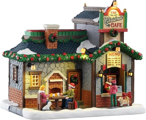 Lemax The Christmas Cafe - Lighted Battery-Operated Building | Festive Decor #55313
