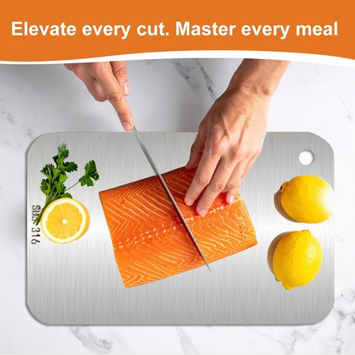 Bamboo Cutting Board Set by [Brand Name] | 3-Piece Kitchen Prep Station with Juice Grooves & Stainless Steel Defrosting Tray