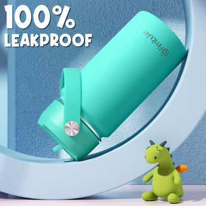Fimibuke Kids Insulated Water Bottle - 14oz BPA-Free Stainless Steel Tumbler | Leak-Proof Double Wall Design (2 Pack, Candy/Bubble)