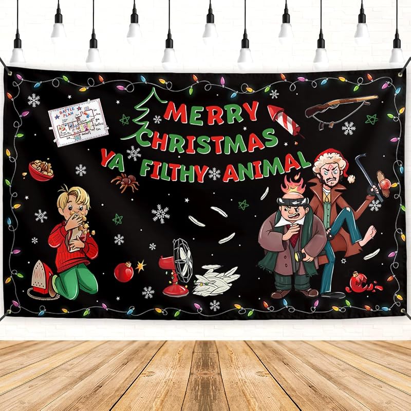 Christmas Backdrop 71×43 Inch - Winter Holiday Photo Background for Parties