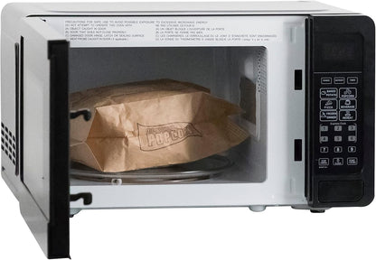 West Bend Microwave Oven - 700 Watts Compact Design with 6 Pre-Set Cooking Settings | 0.7 Cu.Ft., Black