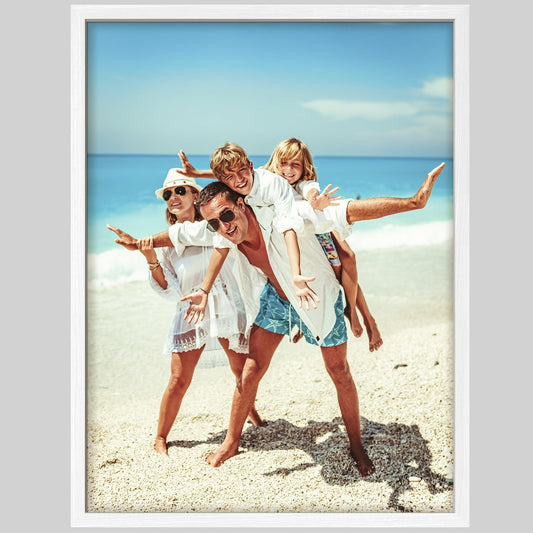 Wall26 Custom Framed Poster - Canvas Wall Art for Living Room & Bedroom Decor | Ready to Hang - 8"x10" White