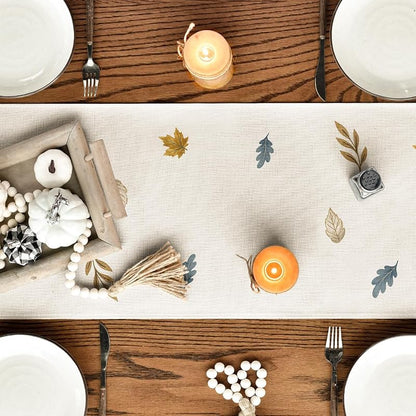 Artoid Mode 13 x 72 Inch Table Runner - Beige/Blue, 210 GSM Polyester