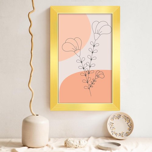 LaVie Home 4x6 Picture Frame - Classic Gold Frame with HD Plexiglas for Vertical/Horizontal Display