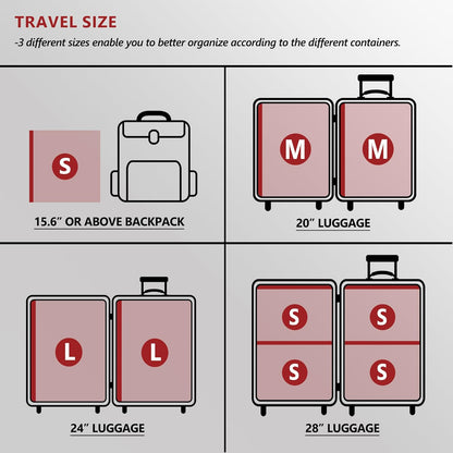 Skiennix Travel Vacuum Bags - Rechargeable Electric Pump Compression Packing Cubes | 9 Combo Set for Luggage Storage