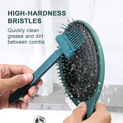 RHOS 2-in-1 Hair Brush Cleaner - Effortlessly Remove Hair and Dust | Ideal for Home and Salon Use (Green)