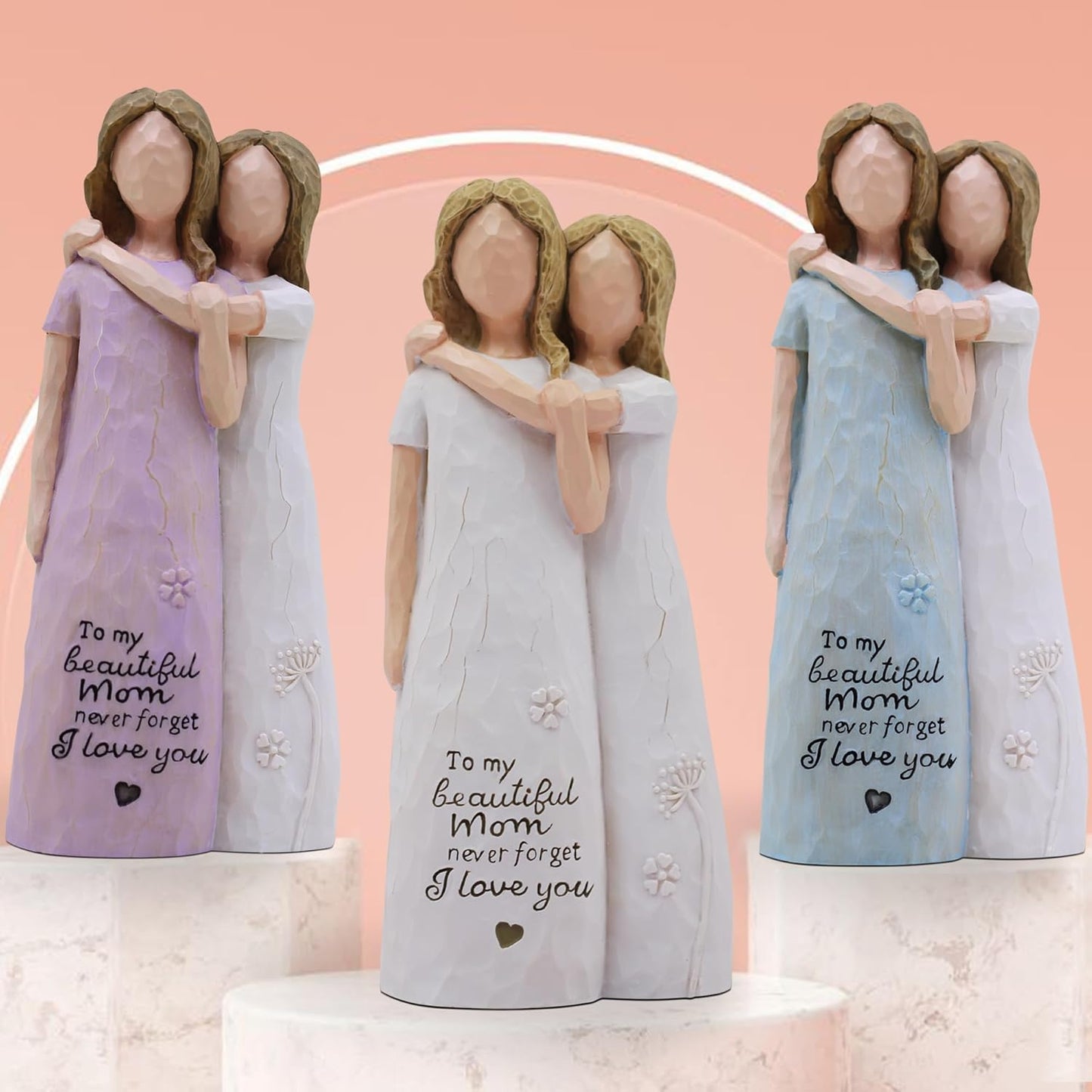 Regine Switzerland Sculpted Hand-Painted Figurine - Heartfelt Birthday Gift for Mom from Daughter