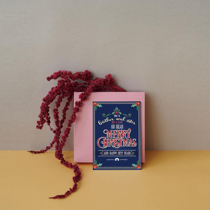 SuperShunhu Christmas Card - Merry Christmas & Happy New Year Greeting for Brother & Sister-in-Law