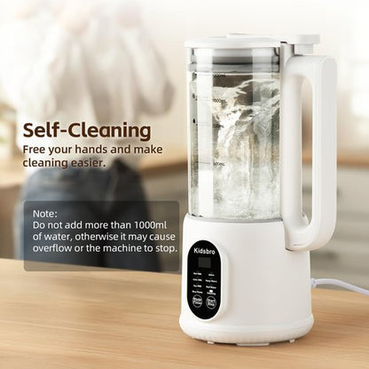 8 in 1 Automatic Nut Milk Maker, Almond Milk Maker,40oz （1200ML）Automatic Soy Milk Maker for Homemade Oat, Coconut, Soy, Plant Based Milks with Delay Start/Keep Warm/Boil Water