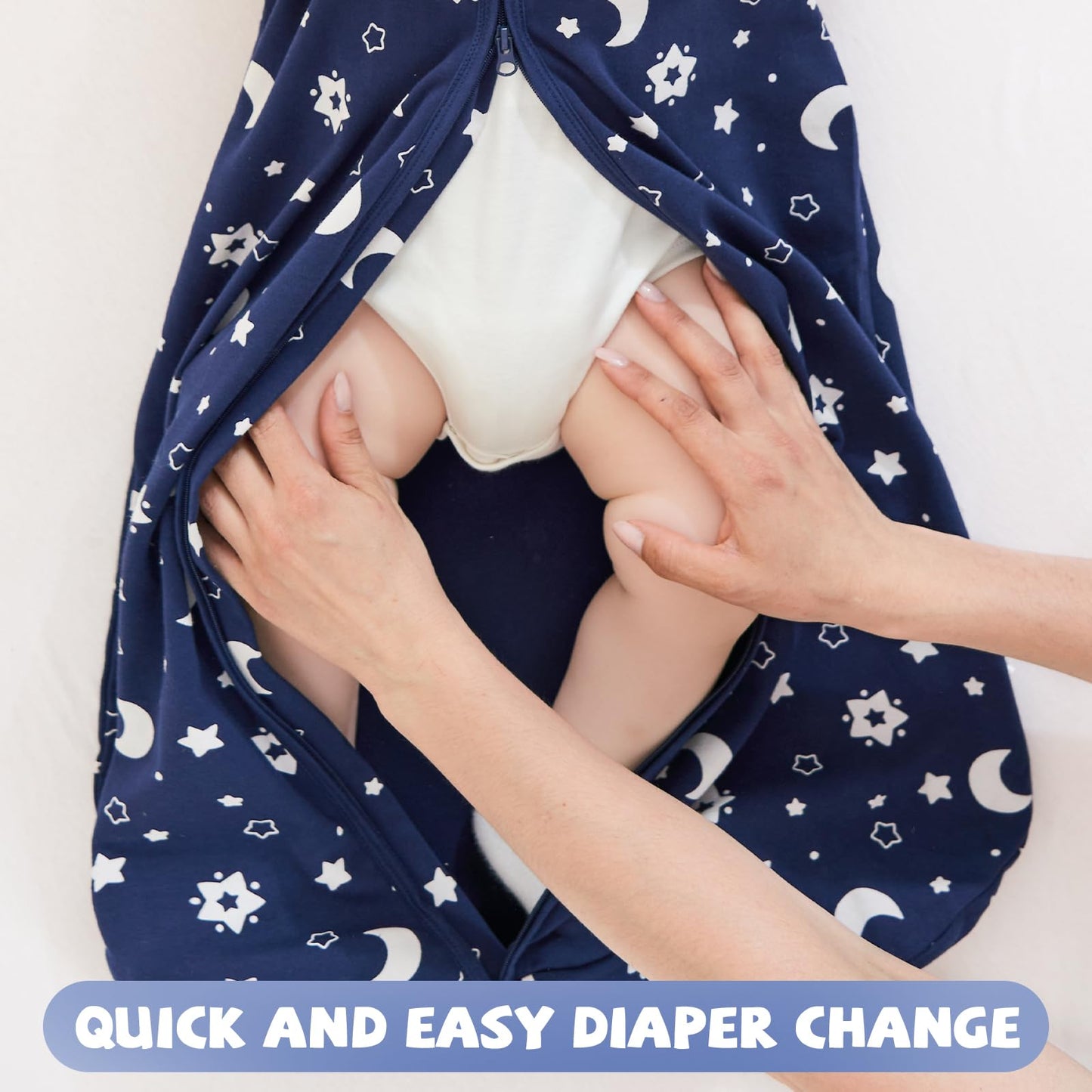 Yoofoss Baby Sleep Sack 18-24 Months Baby Wearable Blanket 100% Organic Cotton 2-Way Zipper TOG 0.5 Toddler Sleeping Sack 3 Pack, Soft Lightweight Sleep Sacks for Babies(X-Large)