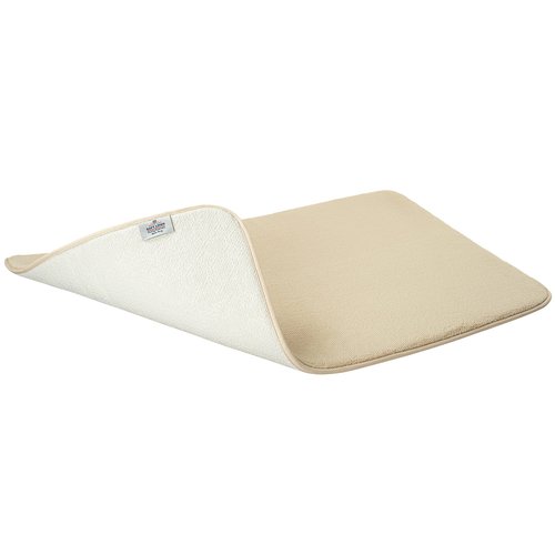 American Soft Linen 21x32 Fluffy Foamed Slip Reducer Bath Rug, Machine Washable Area Bath Mat Rugs for Bathroom, Beige