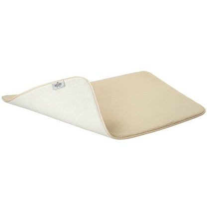 American Soft Linen 21x32 Fluffy Foamed Slip Reducer Bath Rug, Machine Washable Area Bath Mat Rugs for Bathroom, Beige