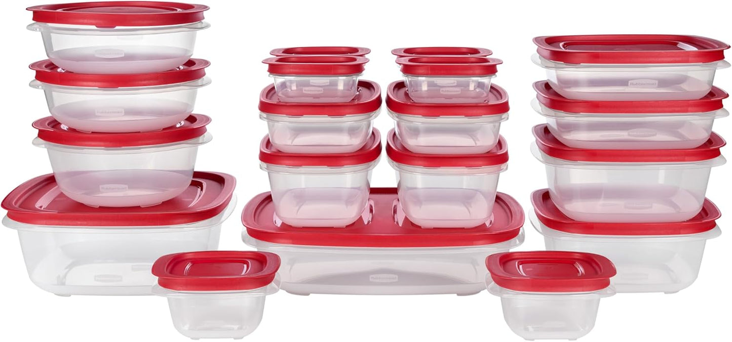 Rubbermaid EasyStore Containers - 38-Piece Food Storage Set with Lids for Organized Kitchen