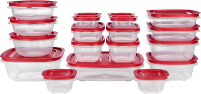 Rubbermaid EasyStore Containers - 38-Piece Food Storage Set with Lids for Organized Kitchen