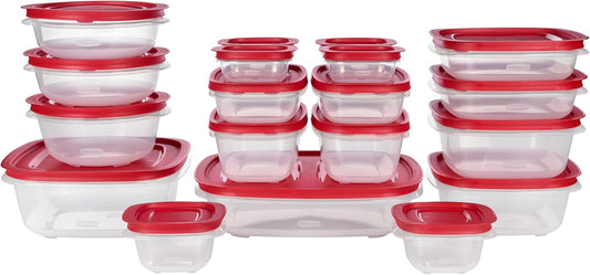 Rubbermaid EasyStore Containers - 38-Piece Food Storage Set with Lids for Organized Kitchen