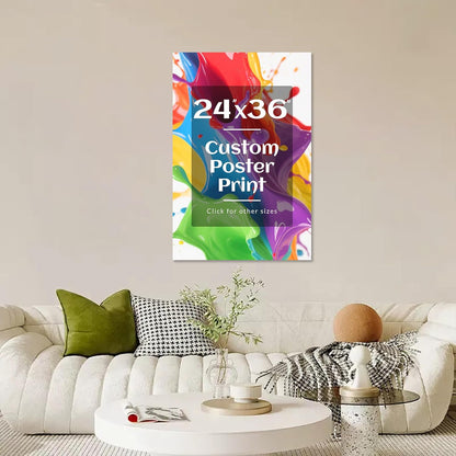 Skiennix Custom 24x36 Canvas Poster - Upload Your Photo for Unique Wall Art (Unframed)