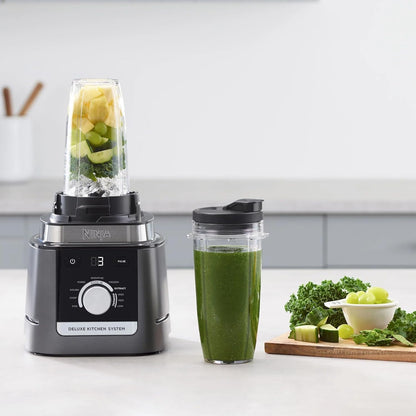 Ninja CO905KS Deluxe Kitchen System - 1600W Auto-IQ Base, 88oz Pitcher & 9-Cup Food Processor