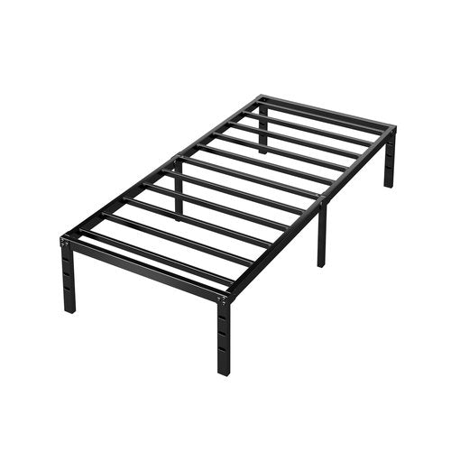 HLIPHA Metal Platform Bed Frame 14 Inch Tall,No Box Spring Needed,Twin Size Bed with Heavy Duty Strong Support Slats,Easy to Assemble,Black