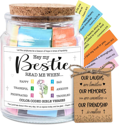 NewEleven Easter Gifts for Best Friends | Inspirational Birthday Present for Her or Him - Bible Verse Jar
