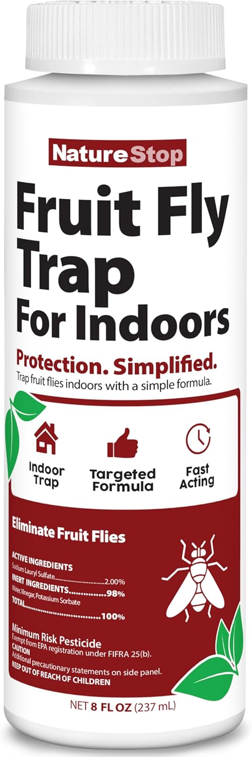 Skiennix Fruit Fly Trap - Effective Indoor Solution | 8oz Size for Maximum Catching Power