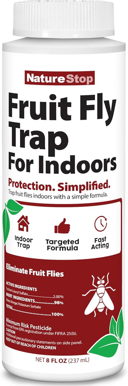 Skiennix Fruit Fly Trap - Effective Indoor Solution | 8oz Size for Maximum Catching Power