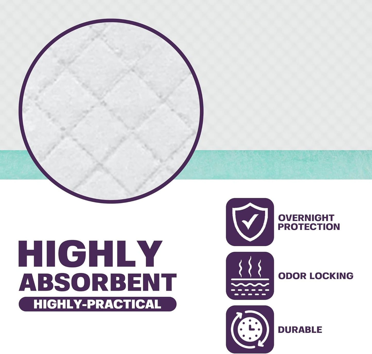 Skiennix Disposable Bed Pads - Super Absorbent & Waterproof Incontinence Pads | 17 x 24 Inches (100 Count)