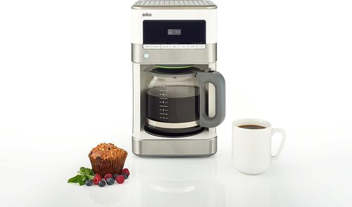 Braun KF6050WH BrewSense Drip Coffee Maker - Sleek White Design for Perfect Brewing Every Time
