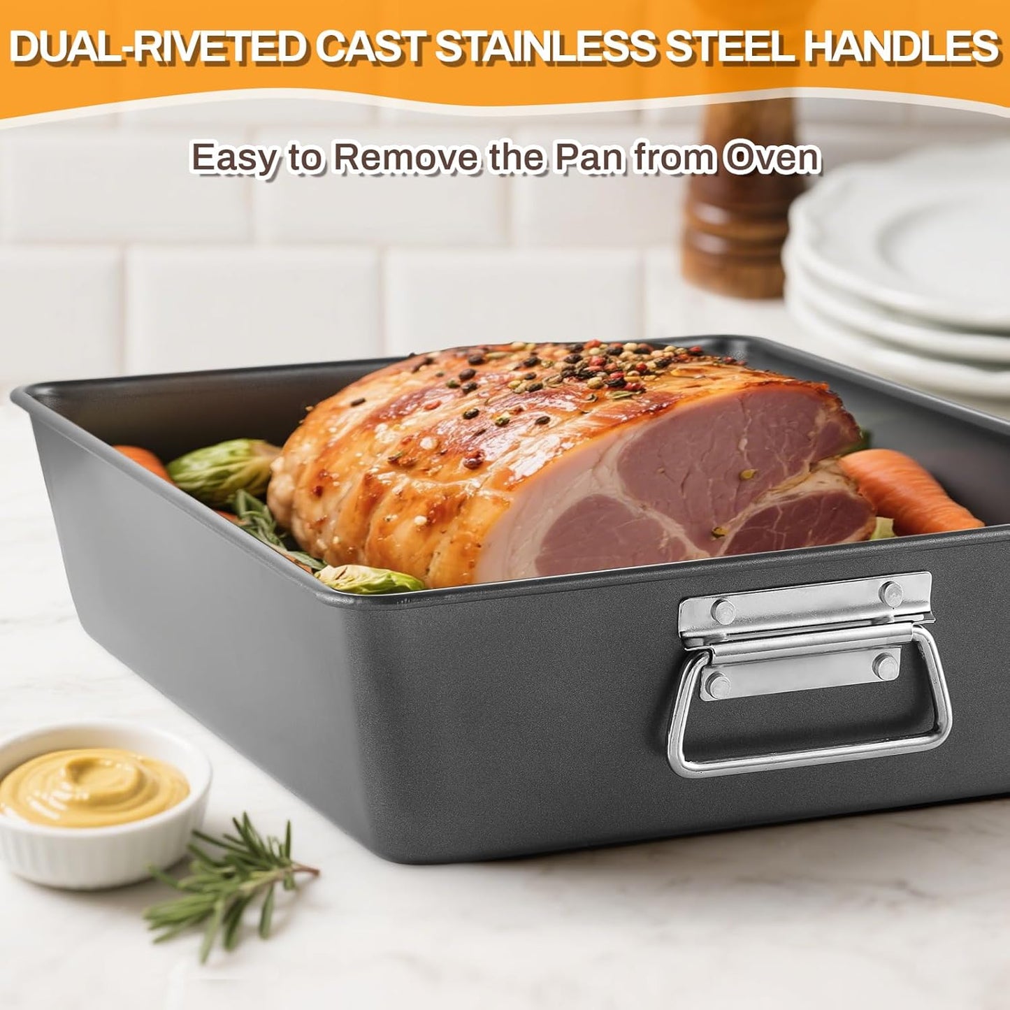 Skiennix Nonstick Bakeware Set - 12PCS Carbon Steel Baking Pans with Easy Grip & Oven Mitts