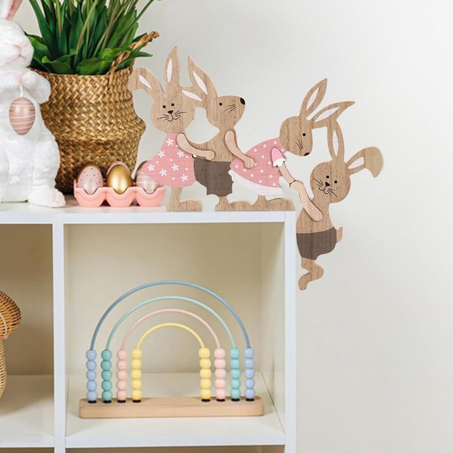 Party Wreath Rabbit Decoration - Charming Easter Rabbit Ornament for Home Decor | Perfect for Parties & Gatherings