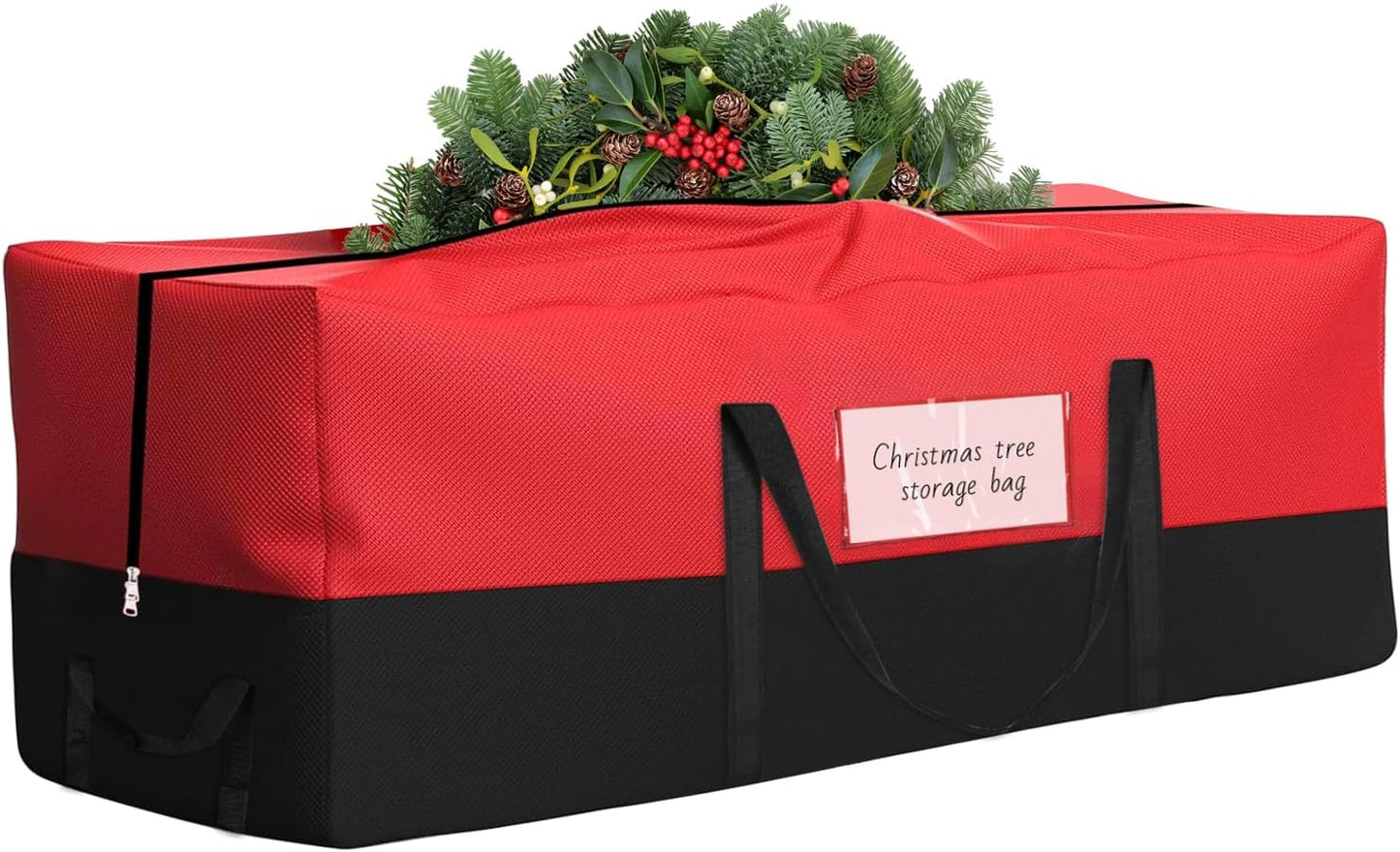 Skiennix Christmas Tree Storage Bag - Heavy-Duty 600D Oxford for 10 Ft Trees | Reinforced Handles & Zipper Pocket