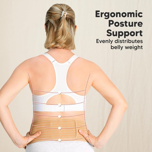 KeaBabies Maternity Belly Band - Soft & Breathable Pregnancy Support Belt | Adjustable Comfort (Classic Ivory, M/L)