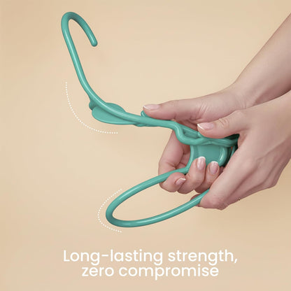 Utopia Home Plastic Hangers 30 Pack - Durable Space-Saving Clothes Hangers - Aqua Closet Organizers