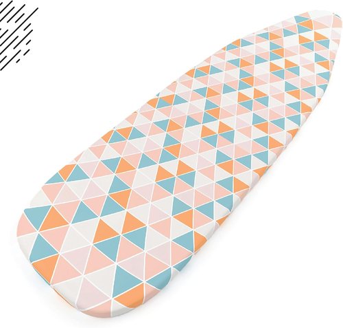 Encasa XO Ironing Board Cover - Thick 4mm Felt Padding, Scorch & Stain Resistant | 54"x15" Standard Size - [Design]