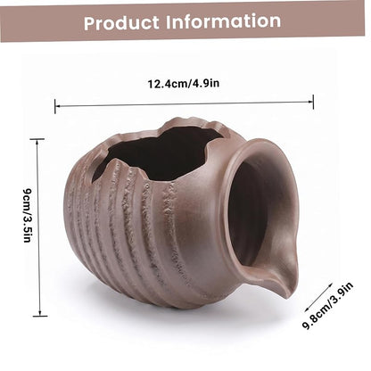 Fountain Spitter Tabletop Ceramic Fountain Pot - Brown, 5 Inch Indoor/Outdoor