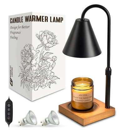 Electric Candle Warmer Lamp with 4-Level Dimmer & 10.6" Black Variation