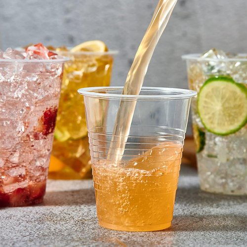 Lilymicky 300 Pack Clear Plastic Cups - 12 oz Disposable Drinking Cups for Parties & Events