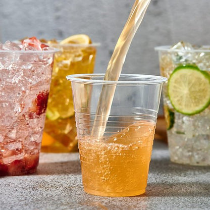 Lilymicky 300 Pack Clear Plastic Cups - 12 oz Disposable Drinking Cups for Parties & Events