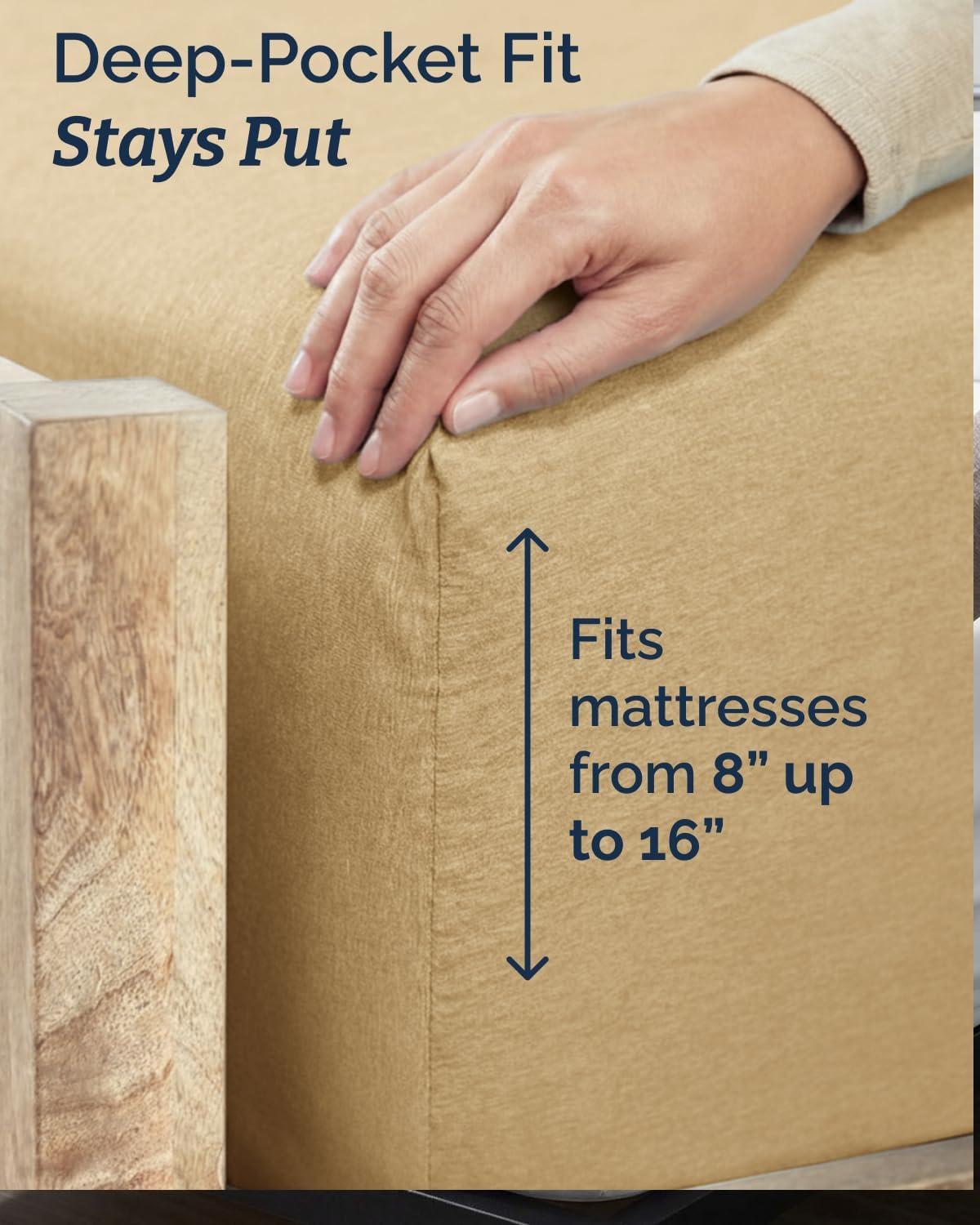 Skiennix Twin XL Sheet Set - Comfy Cooling Bed Sheets with Deep Pockets - Luxury Tan Bedding for All Ages
