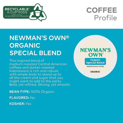 Newman's Own Special Blend Coffee K-Cup Portion Pack for Keurig K-Cup Brewers, Pack of 30 - Packaging May Vary