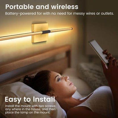 Battery Operated Wall Sconces with Remote Control Dimmable Wall Sconces Set of Two 350°Rotate 3000K LED Brass and Black Wireless Wall Light Battery Powered Cordless Rechargeable Sconces Wall Decor