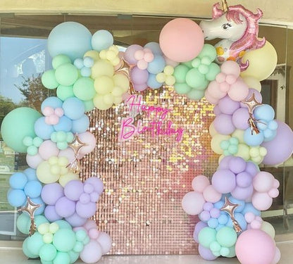 KBZVNAF Pastel Balloons - 50 Pack 12-Inch Multicolor Macaron Latex Balloons for Baby Showers & Birthdays