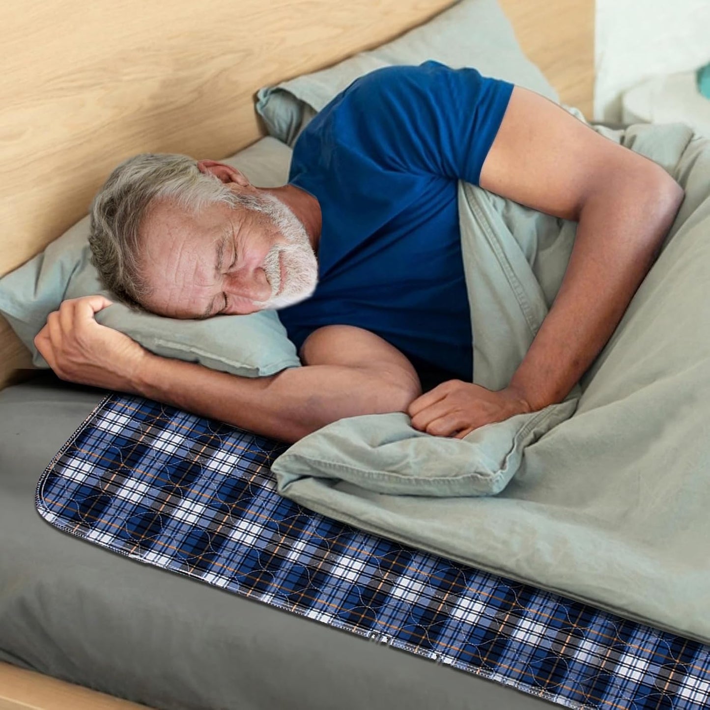 Skiennix Non-Slip Bed Pads for Incontinence - Waterproof & Washable | 36" x 52" | 2 Pack