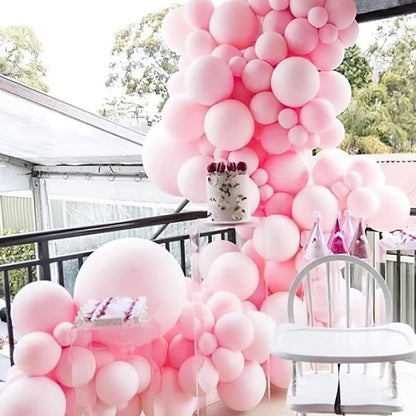 PartyWoo Baby Pink Balloons - 152-Piece Arch Kit with Various Sizes for Baby Shower & Birthday Decor