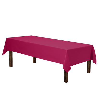 Gee Di Moda Rectangle Tablecloth - 60 x 102 Inch Fuchsia Table Cloth for 6 Foot Rectangle Table - Heavy Duty Washable Fabric - for 6 Ft Buffet Table, Holiday Party, Dinner, Wedding & Baby Shower