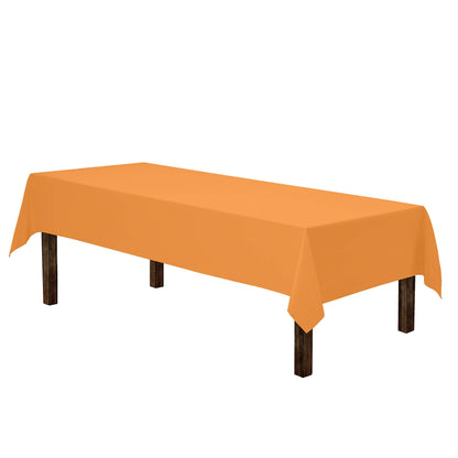 Gee Di Moda Rectangle Tablecloth - 60 x 84 Inch Orange Table Cloth for 5 Foot Rectangle Table - Heavy Duty Washable Fabric - for 5 Ft Buffet Table, Holiday Party, Dinner, Wedding & Baby Shower