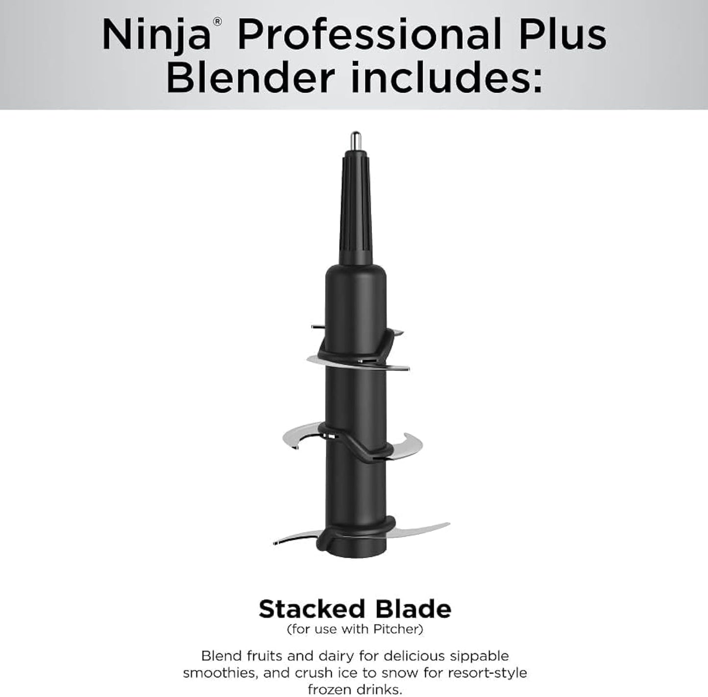 Ninja Professional Plus Blender - Max Power Smoothie & Frozen Drink Maker | 1400W, 72oz Pitcher, Dark Grey